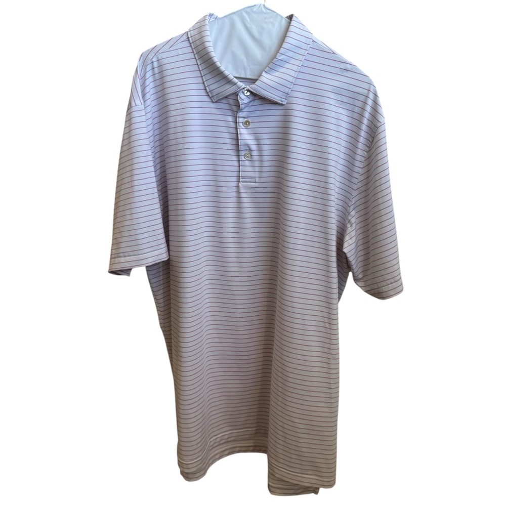Peter Millar White and pink Striped Polo Shirt - Picture 4 of 4
